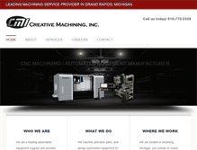 Tablet Screenshot of creativemachininginc.com